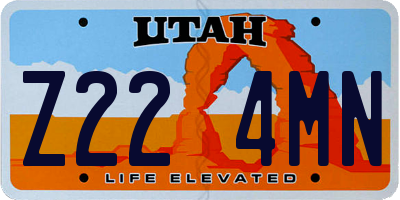 UT license plate Z224MN