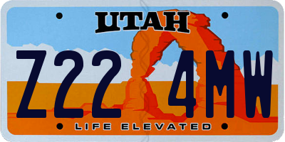 UT license plate Z224MW