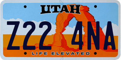 UT license plate Z224NA