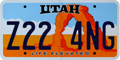 UT license plate Z224NG