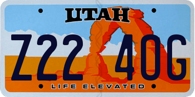 UT license plate Z224OG