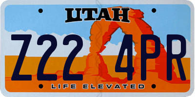 UT license plate Z224PR