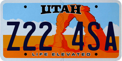 UT license plate Z224SA
