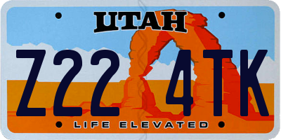 UT license plate Z224TK