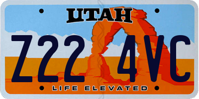 UT license plate Z224VC
