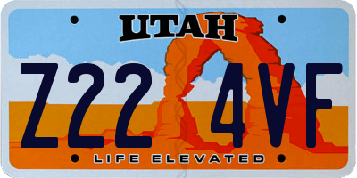 UT license plate Z224VF