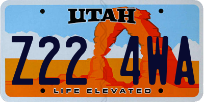 UT license plate Z224WA