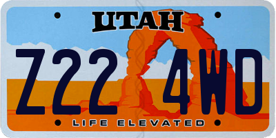 UT license plate Z224WD