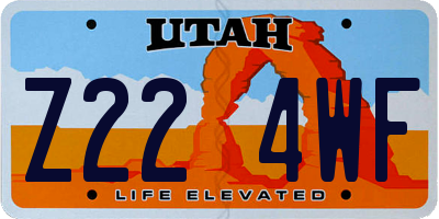 UT license plate Z224WF