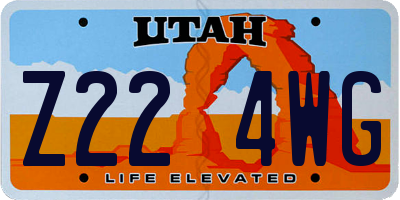 UT license plate Z224WG