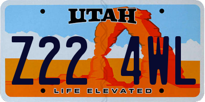 UT license plate Z224WL