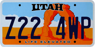 UT license plate Z224WP