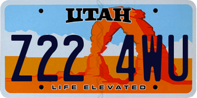 UT license plate Z224WU
