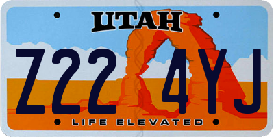 UT license plate Z224YJ