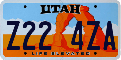 UT license plate Z224ZA