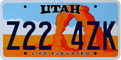 UT license plate Z224ZK
