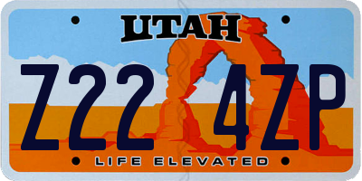 UT license plate Z224ZP
