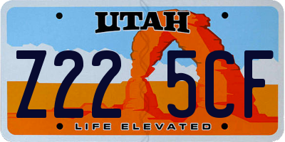 UT license plate Z225CF