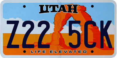 UT license plate Z225CK