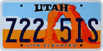 UT license plate Z225IS