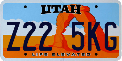 UT license plate Z225KG