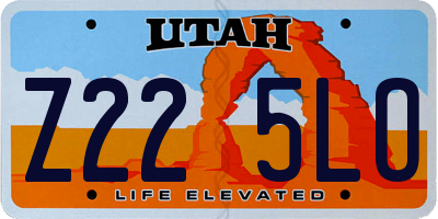 UT license plate Z225LO