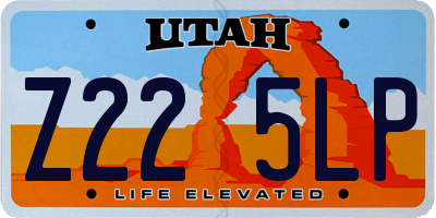 UT license plate Z225LP