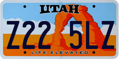 UT license plate Z225LZ