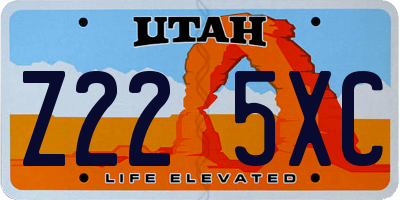 UT license plate Z225XC