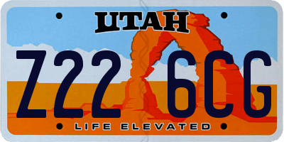 UT license plate Z226CG