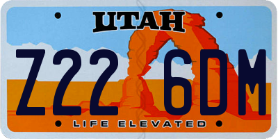 UT license plate Z226DM