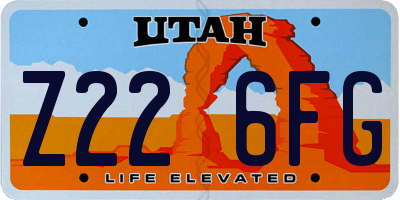 UT license plate Z226FG