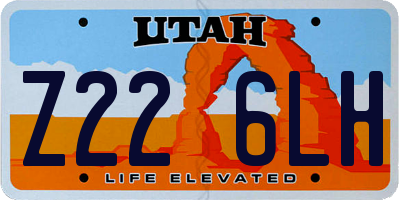 UT license plate Z226LH