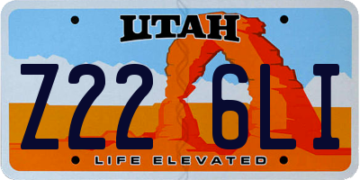 UT license plate Z226LI