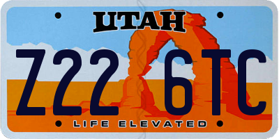 UT license plate Z226TC