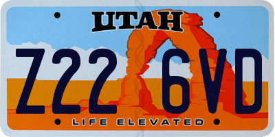 UT license plate Z226VD