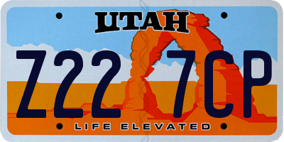 UT license plate Z227CP
