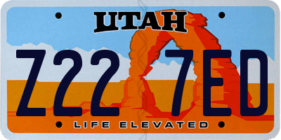 UT license plate Z227ED