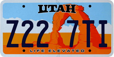 UT license plate Z227TI