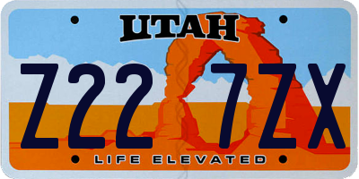 UT license plate Z227ZX