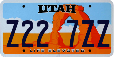 UT license plate Z227ZZ
