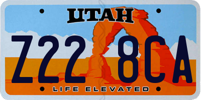 UT license plate Z228CA