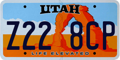 UT license plate Z228CP