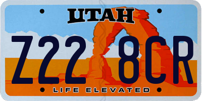 UT license plate Z228CR