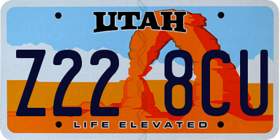 UT license plate Z228CU