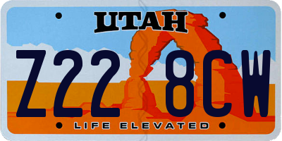 UT license plate Z228CW