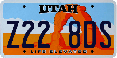 UT license plate Z228DS