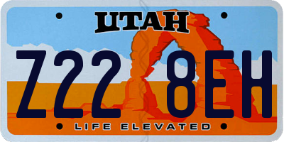 UT license plate Z228EH