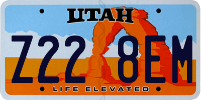 UT license plate Z228EM