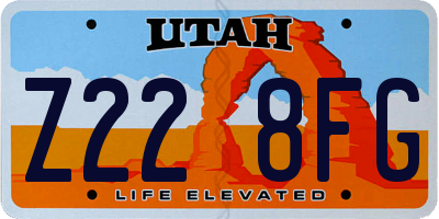 UT license plate Z228FG